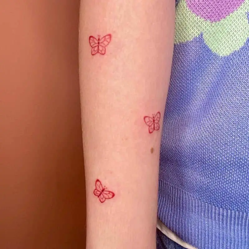 Red Butterfly Tattoo 3