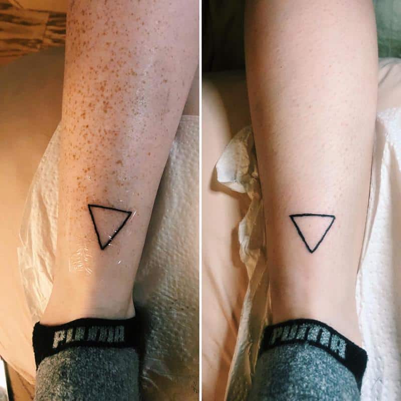 Simple Shapes Couple Tattoos