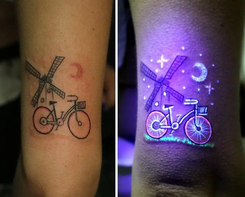 Small Glow In The Dark Tattoo 1