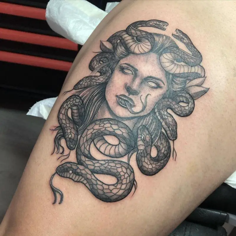 Sombre Medusa Tattoo 3