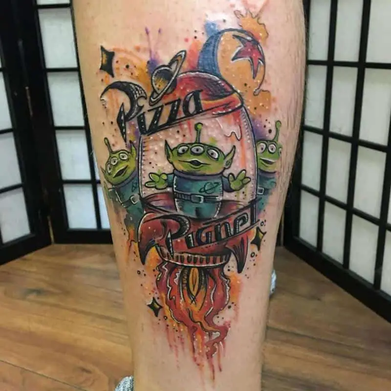 The Pizza Planet Aliens Tattoo 2