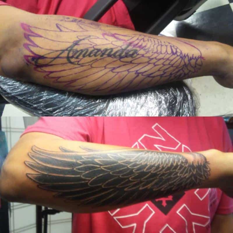 Wing Cover Up Tattoos 2