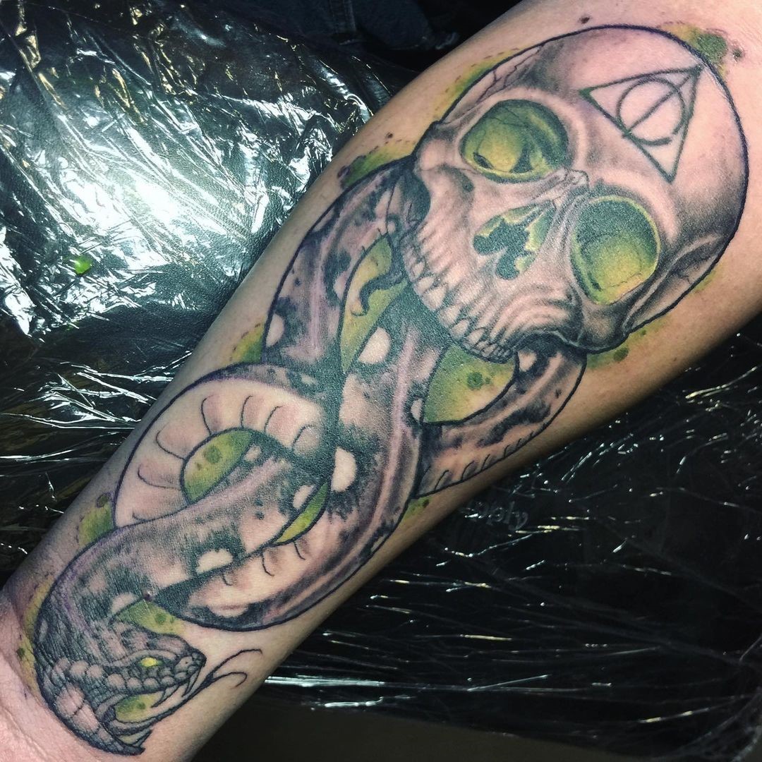 Artsy Death Eater Tattoo Arm Ink