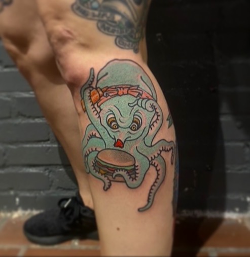 Cartoon Octopus Tattoo 3