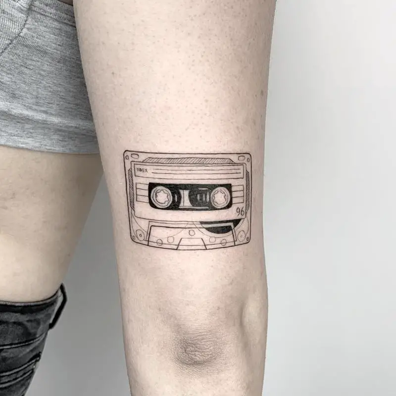 Cassette Tape Tattoo Design 4