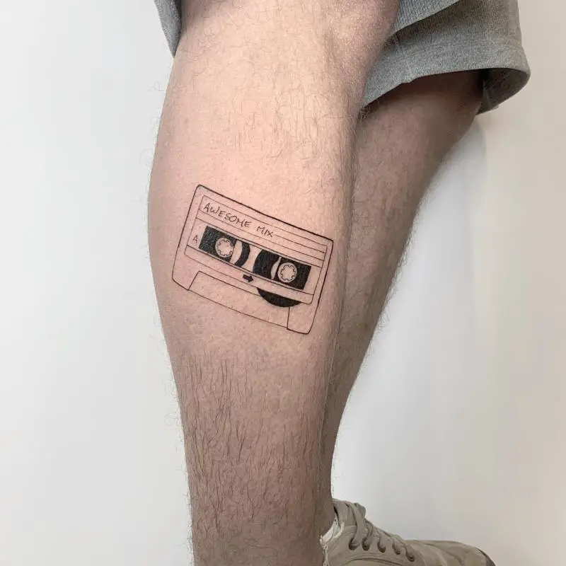 Cassette Tape Tattoo Design 6