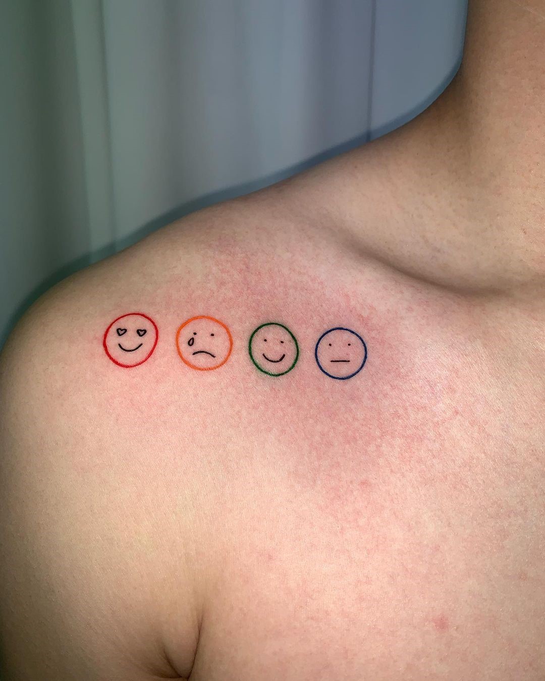 Collarbone Smile Tattoo Four Designs 