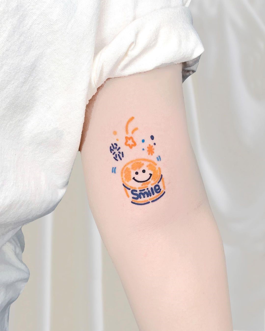 Cute Smile Tattoo Design 