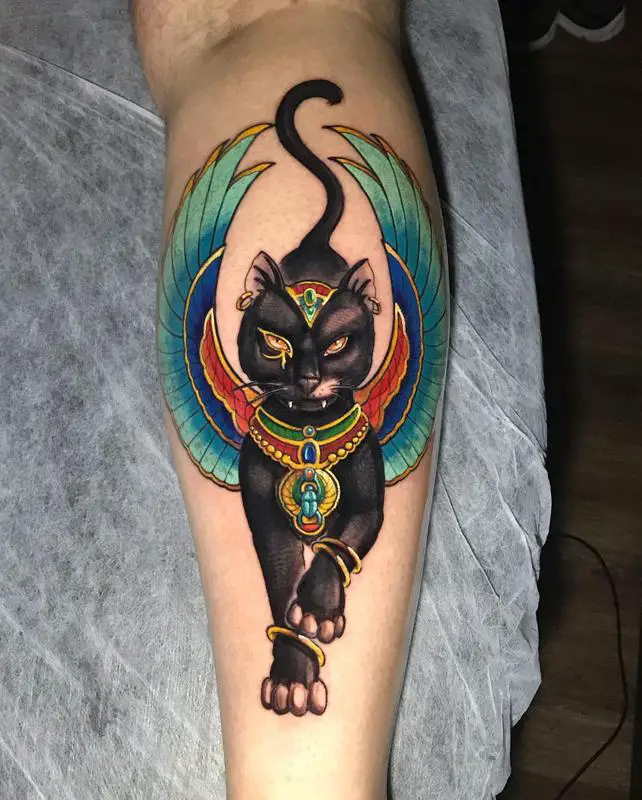 Egyptian Cat Tattoo 1