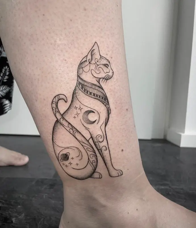 Egyptian Cat Tattoo 6