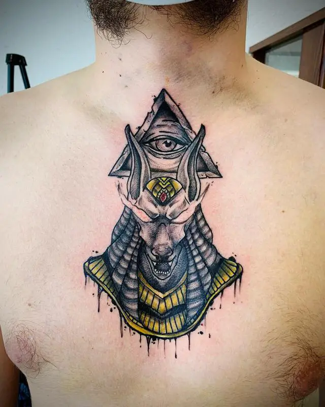 Egyptian Tattoos Chest placement