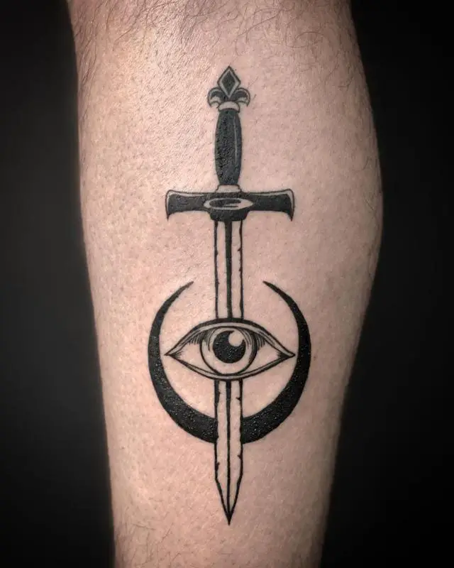 Eye And Dagger Tattoo 1