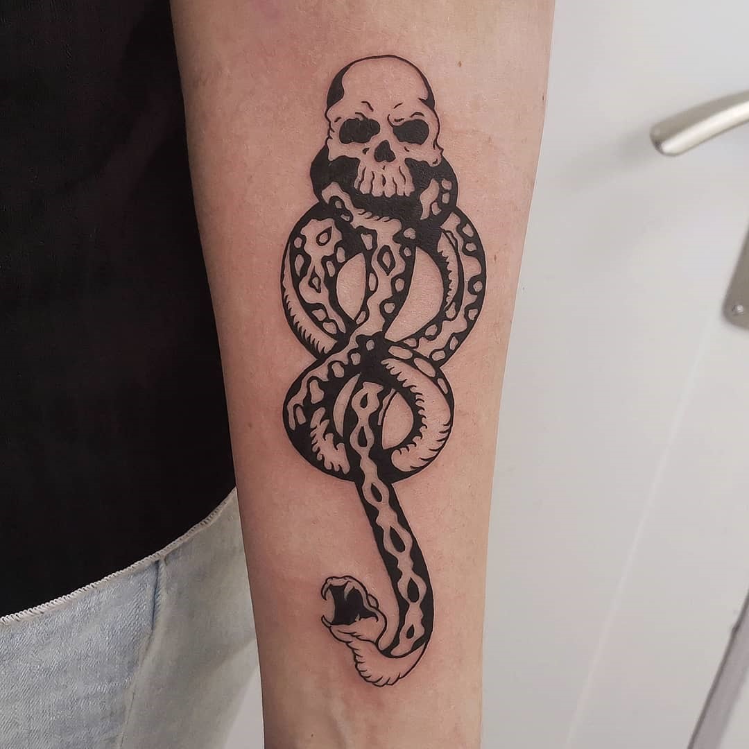 Forearm Design Death Eater Tattoo