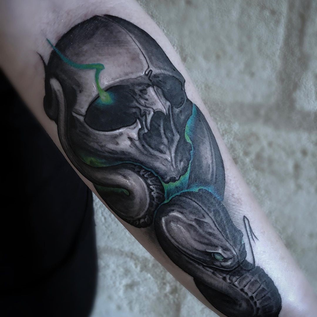 Gorgeous Shaded Death Eater Tattoo Black 