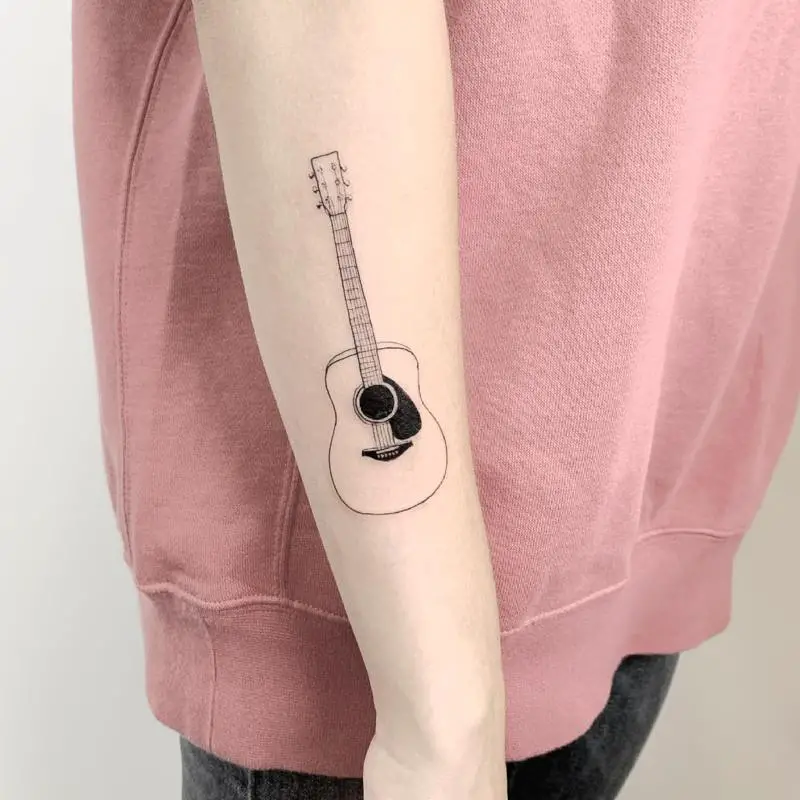 Guitar Tattoo Design 3