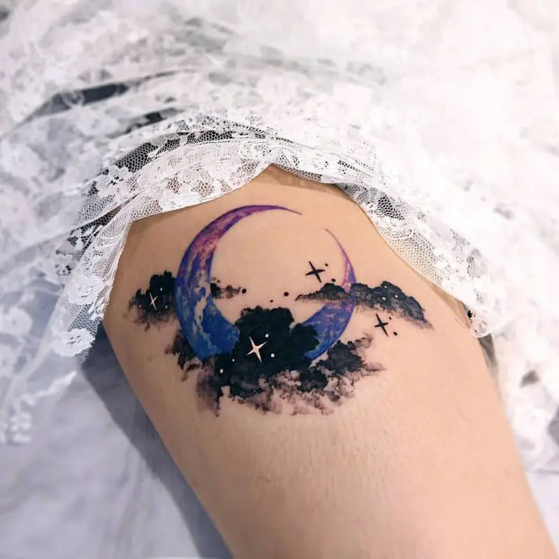 Half Moon/Crescent Moon Tattoo 1