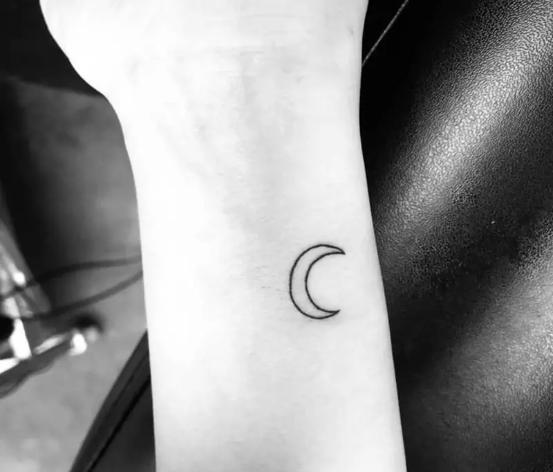 Half Moon/Crescent Moon Tattoo 4