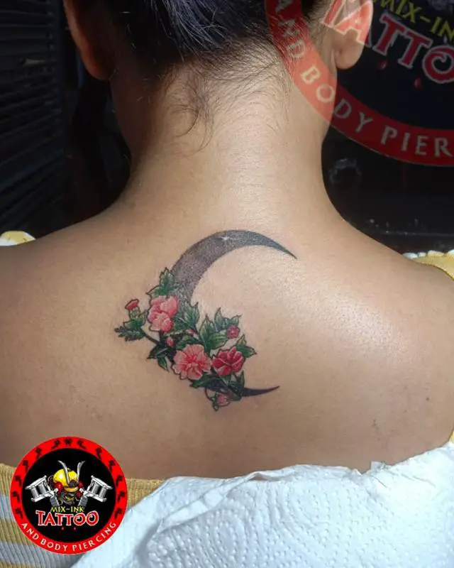 Half Moon/Crescent Moon Tattoo 5