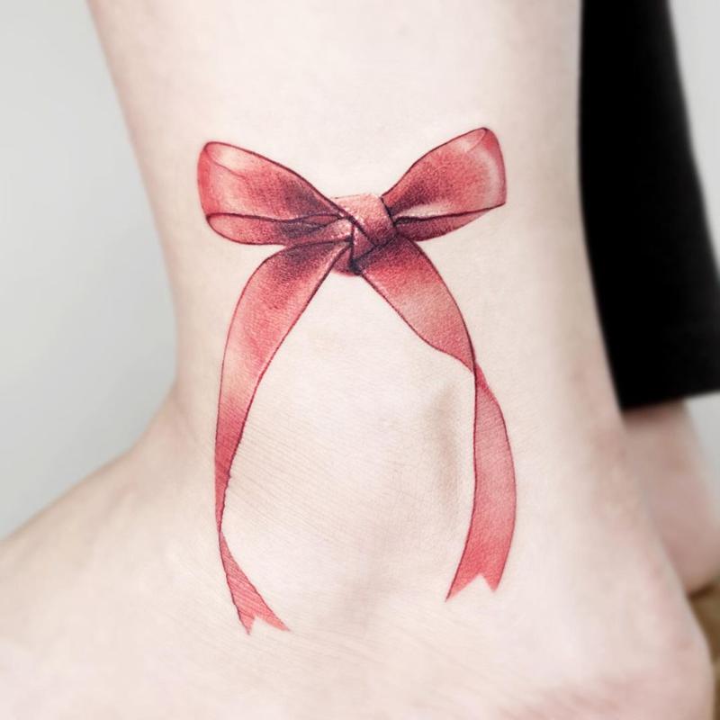 Ribbon Tattoo For Girls 2