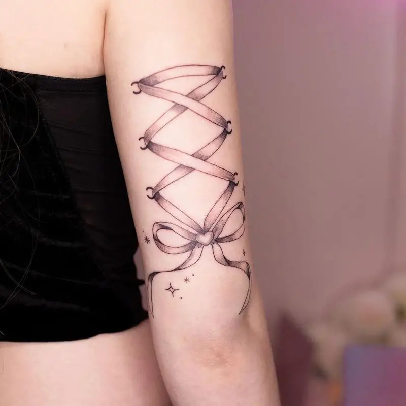 Ribbon Tattoo For Girls 3