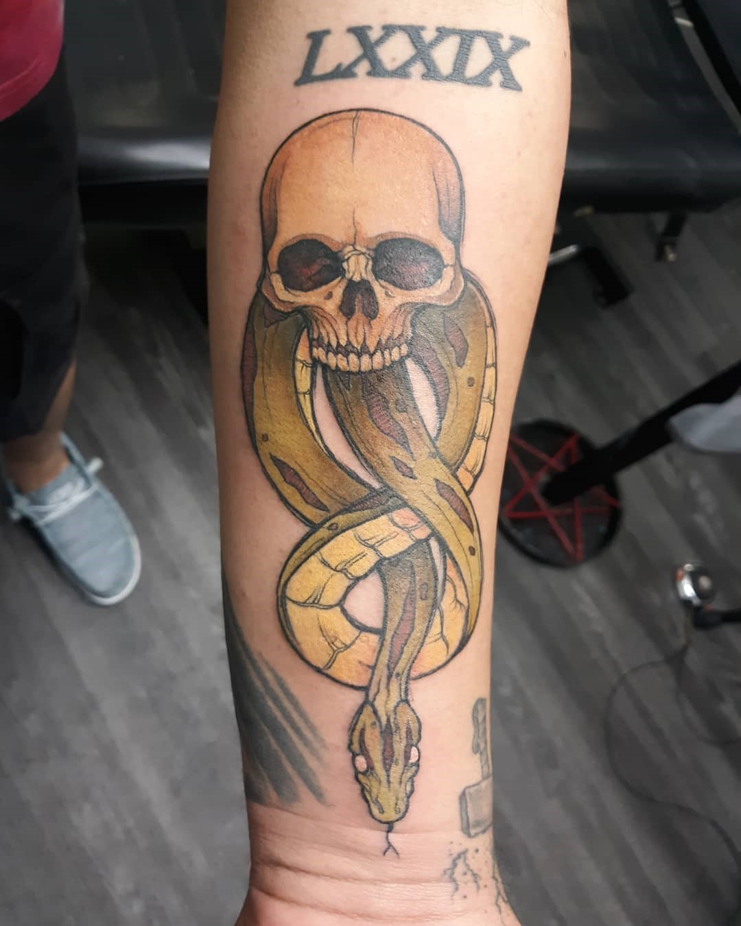 Scary-Looking Death Eater Tattoo