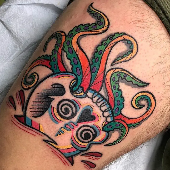 Skull Octopus Tattoo 3