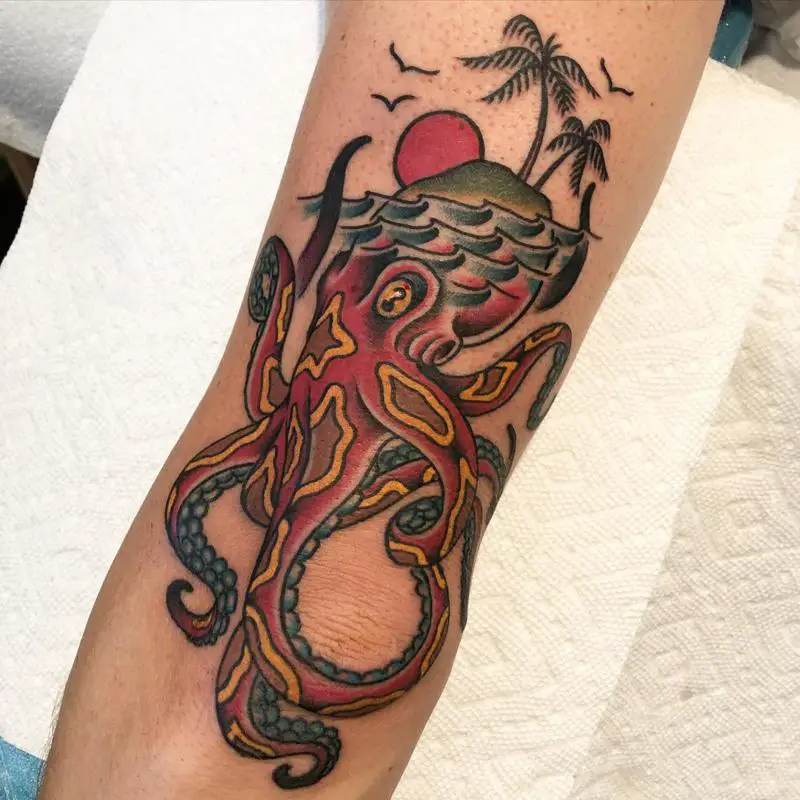 Traditional Octopus Tattoo 2