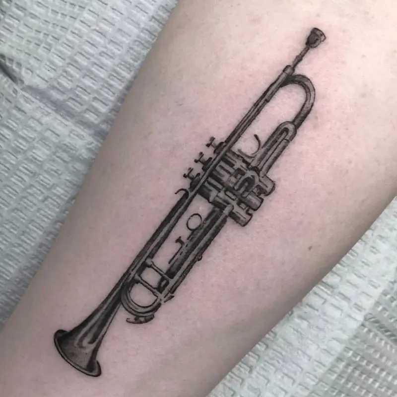 Trumpet Tattoo Design 1