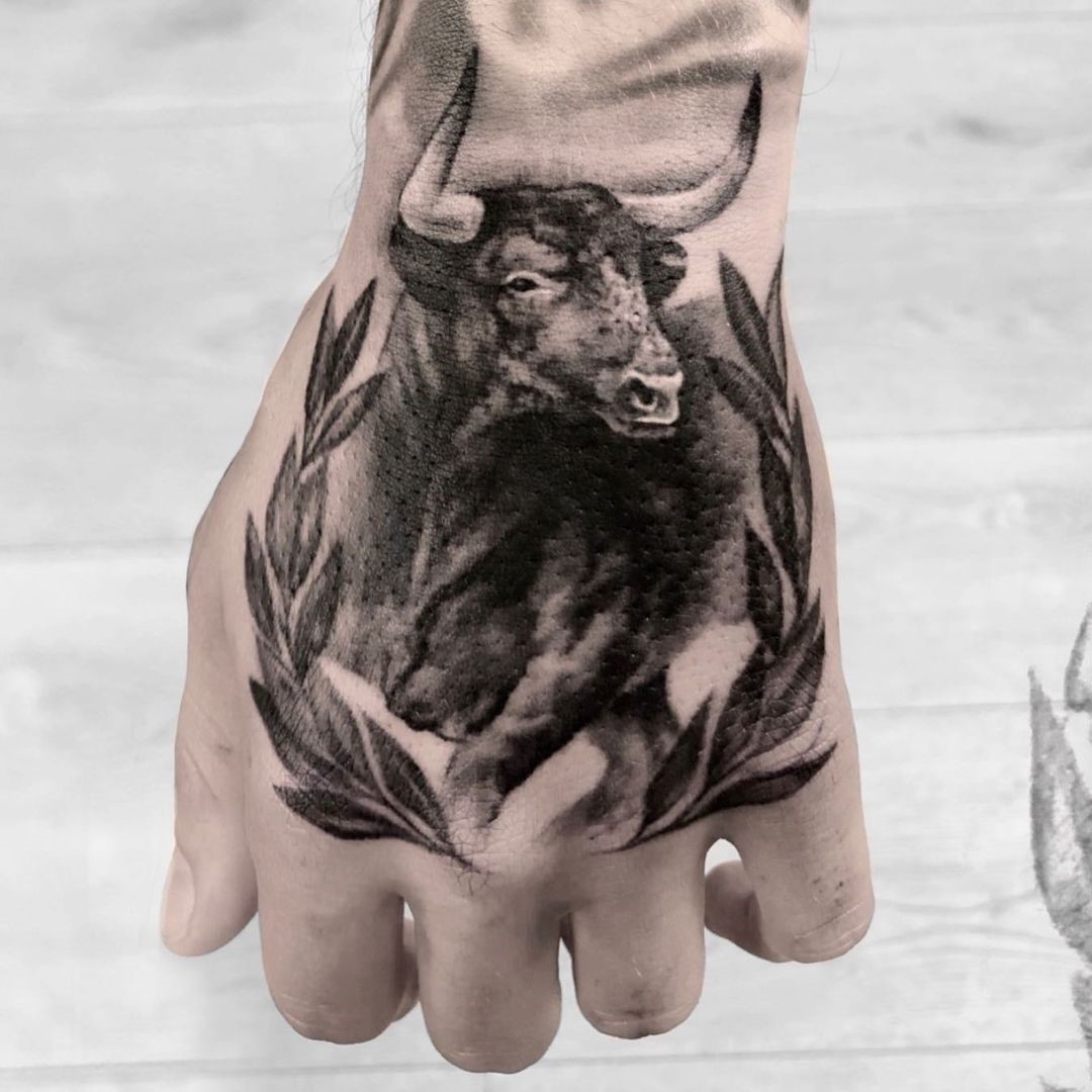 Arm Bull Tattoo 2