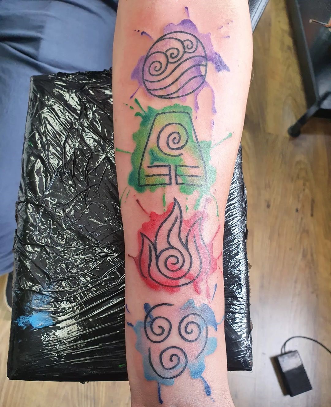 Arm Chakra Tattoo Designs 