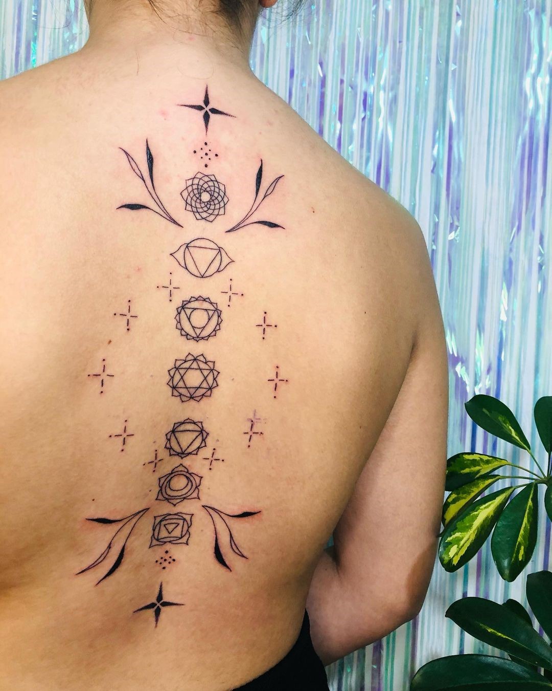 Chakra Back Tattoo 