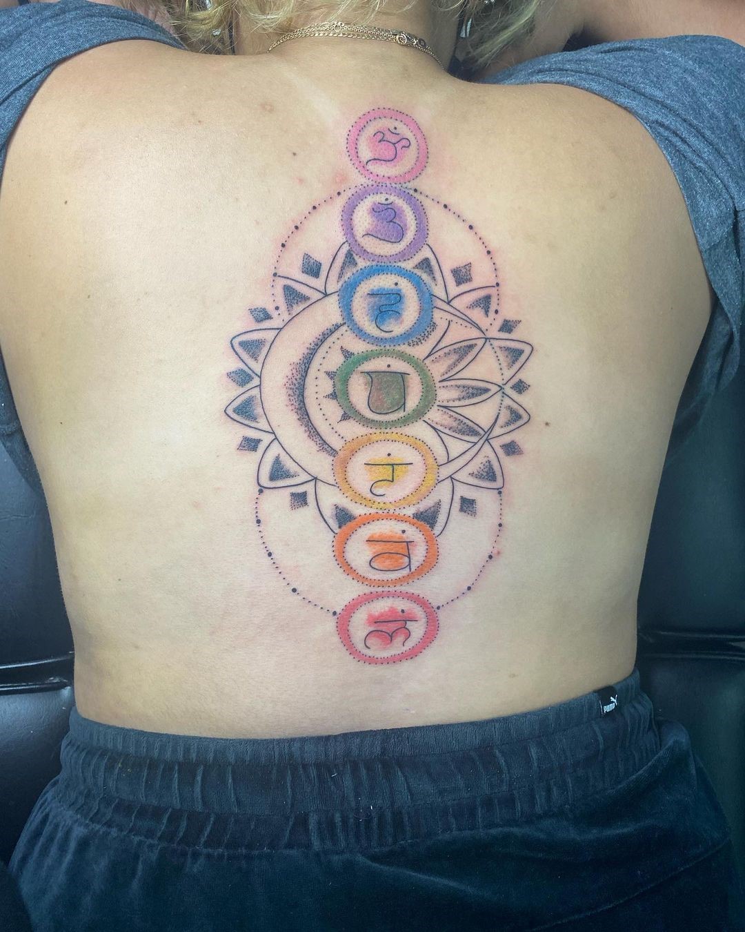 Chakra Tattoo Over Back Ideas 