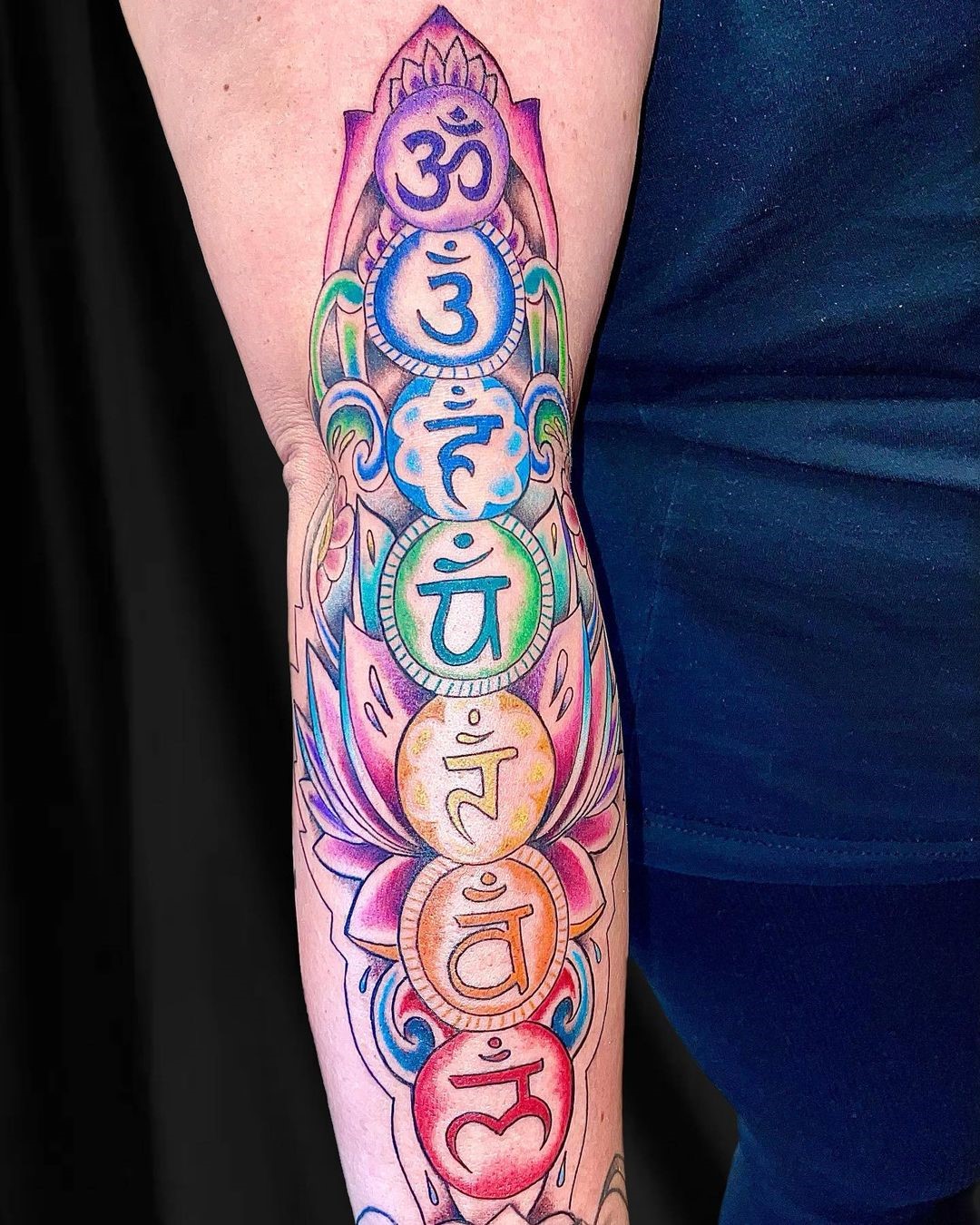 Top 30 Gorgeous Chakra Tattoo Design IDeas (2024 Updated) 19 Chakra Tattoos Watercolor Over Arm