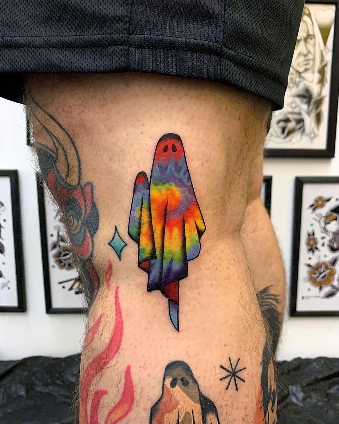 Colorful Ghost Tattoo Power 