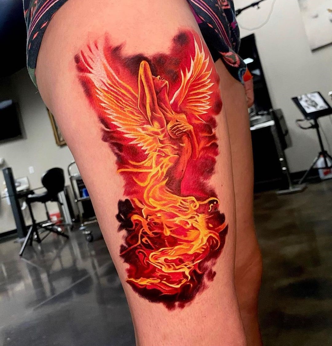 Fire Phoenix Tattoo 