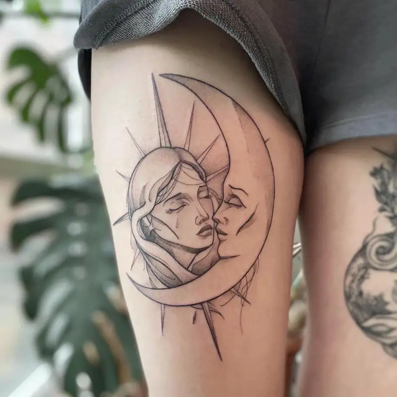 Moon And Sun Tattoos 1