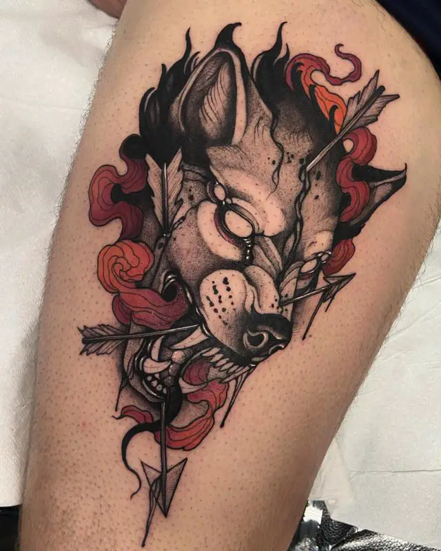Neo-Traditional Wolf Design 1