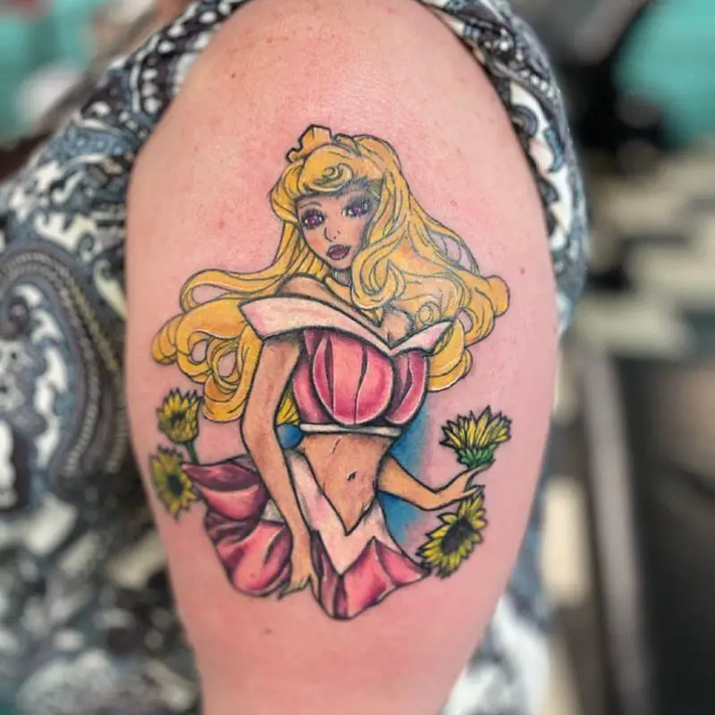 Princess Aurora Pinup Tattoo Design
