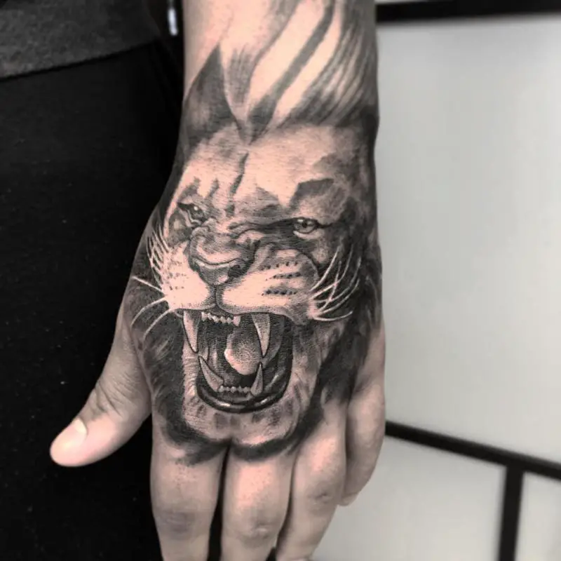 Roaring Lion Tattoo 1