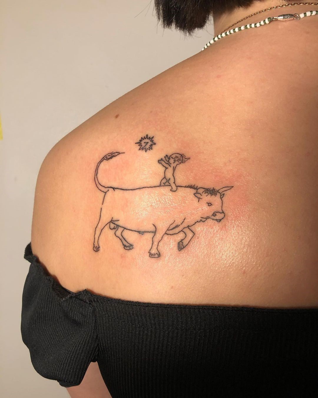 Small Bull Tattoo 