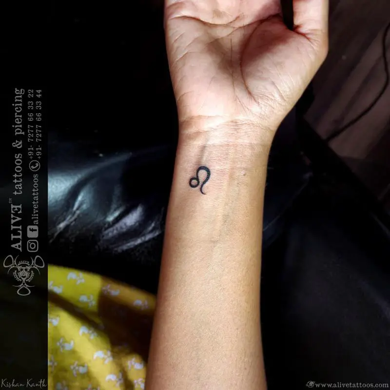 Subtle Astrological Leo Tattoo Design