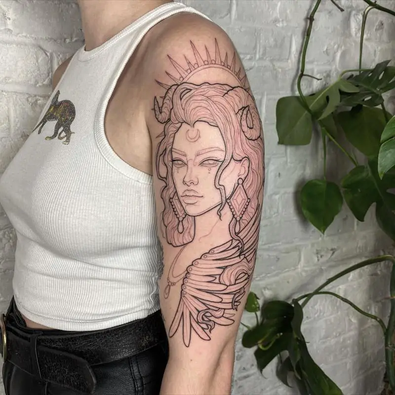 The Aries Girl Tattoo 3