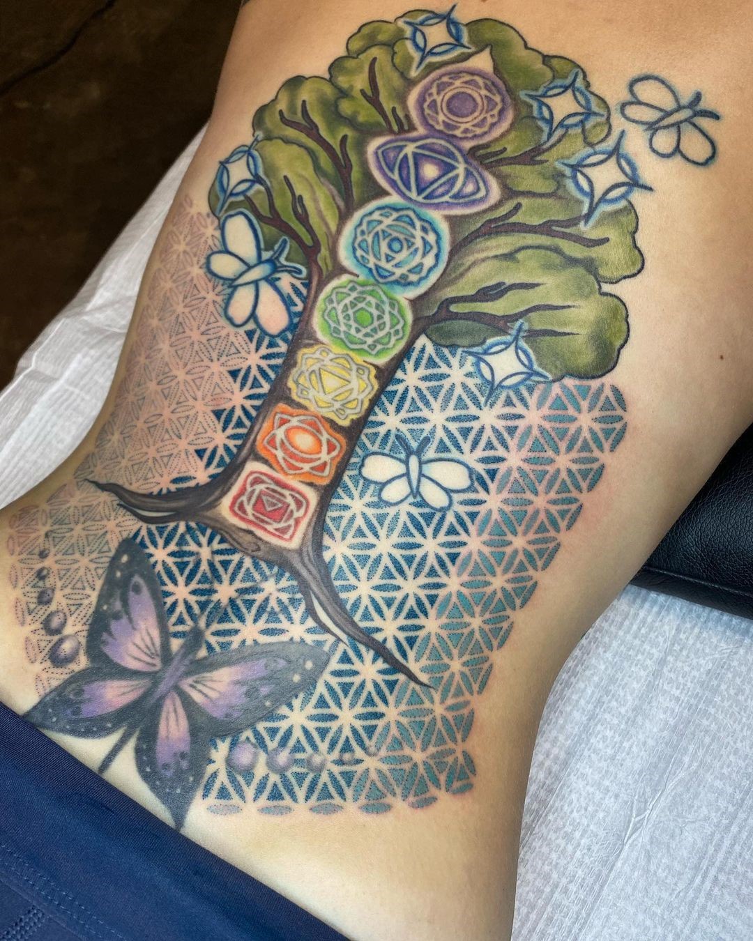 Top 30 Gorgeous Chakra Tattoo Design IDeas (2024 Updated) 18 Tree Chakra Tattoo