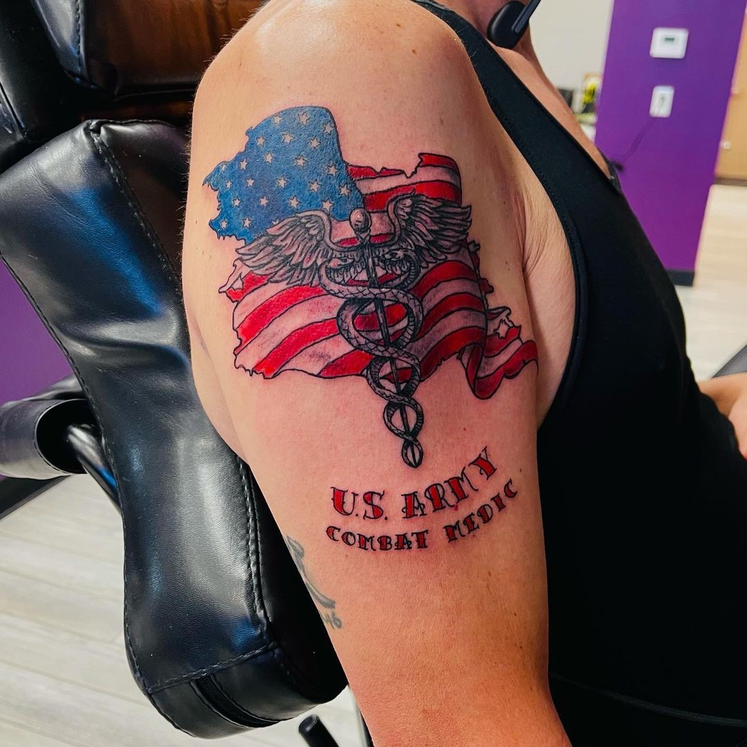 American Eagle Flag Tattoo 