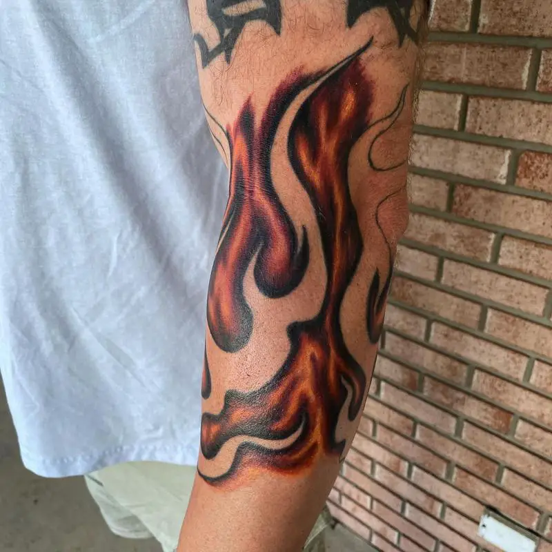 Arm Flame Tattoo 1