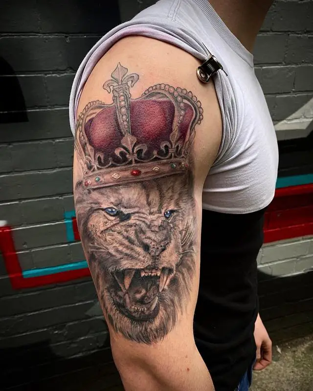 Bicep Lion Tattoo 1
