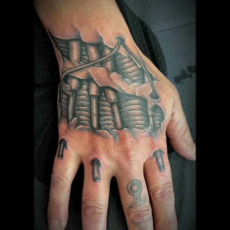 Biomechanical Hand Tattoo 3