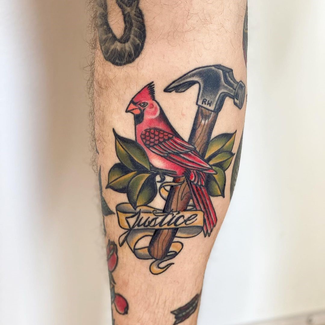 Bird Nature Hammer Tattoo
