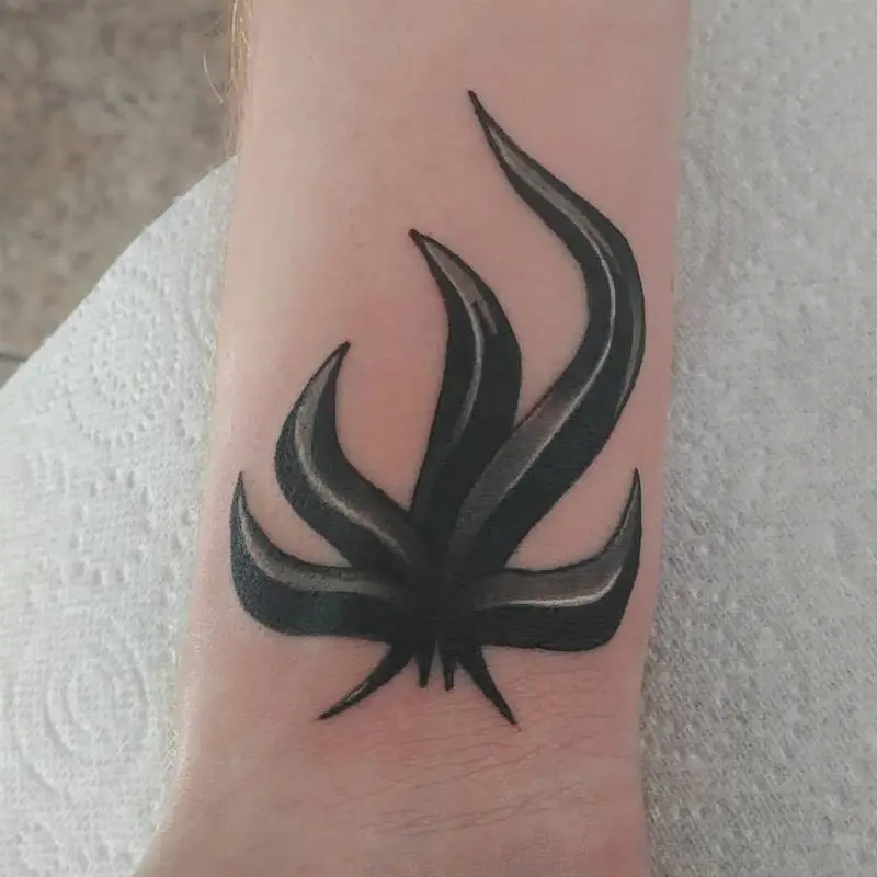 Black Flame Tattoo 1