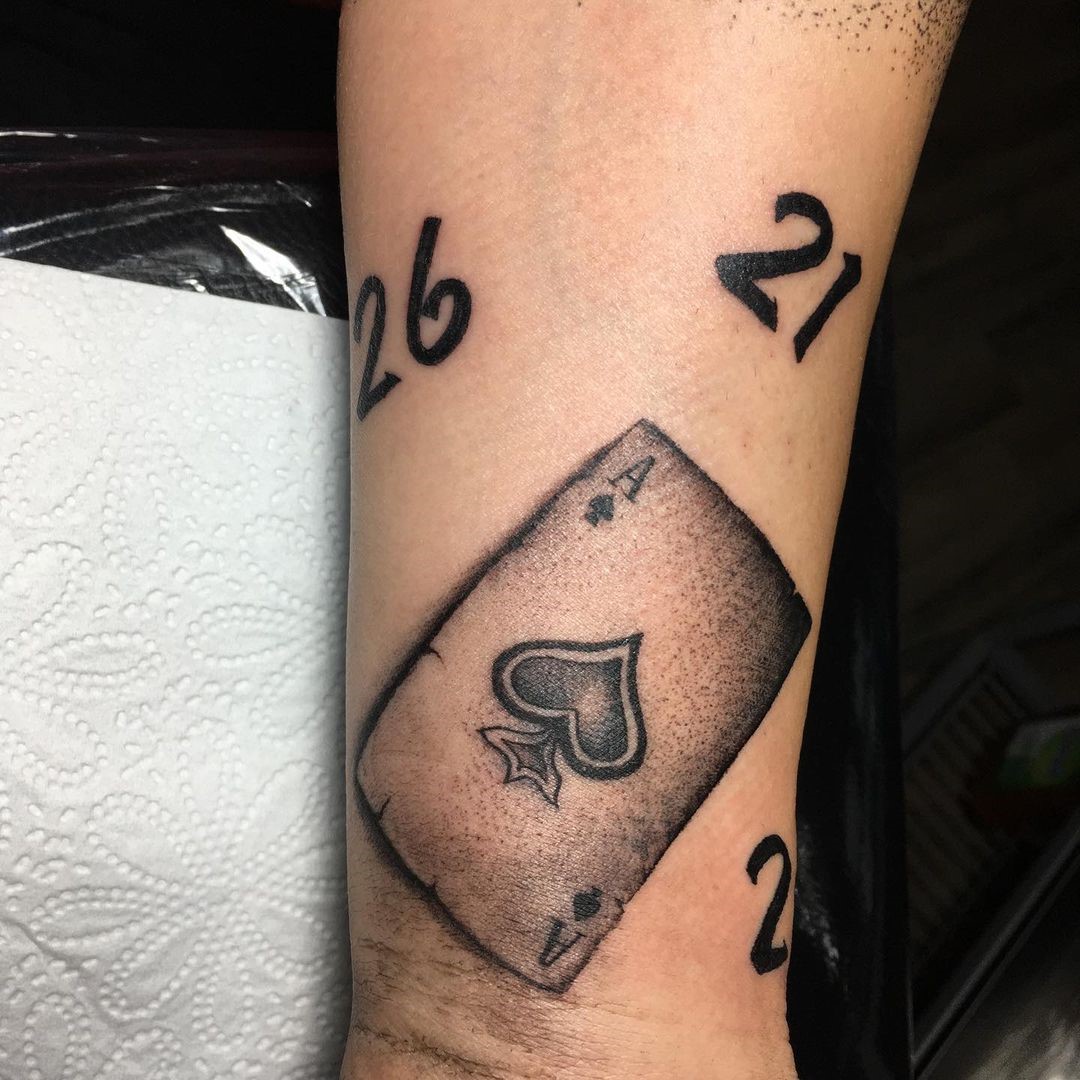 Black Idea Ace Tattoo 